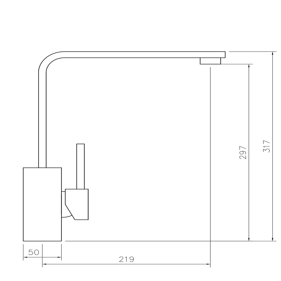 Rangemaster Quadrant Single Lever Monobloc Kitchen Sink Mixer Tap - Chrome 5 Rangemaster Quadrant Single Lever Monobloc Kitchen Sink Mixer Tap - Chrome - Image 5