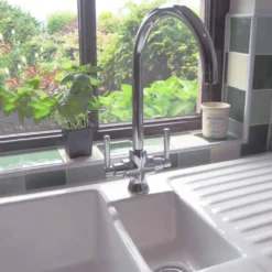 Rangemaster Cruciform Twin Lever Monobloc Kitchen Mixer Tap