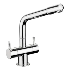 Rangemaster Aquadisc Twin Lever Monobloc Kitchen Sink Mixer Tap