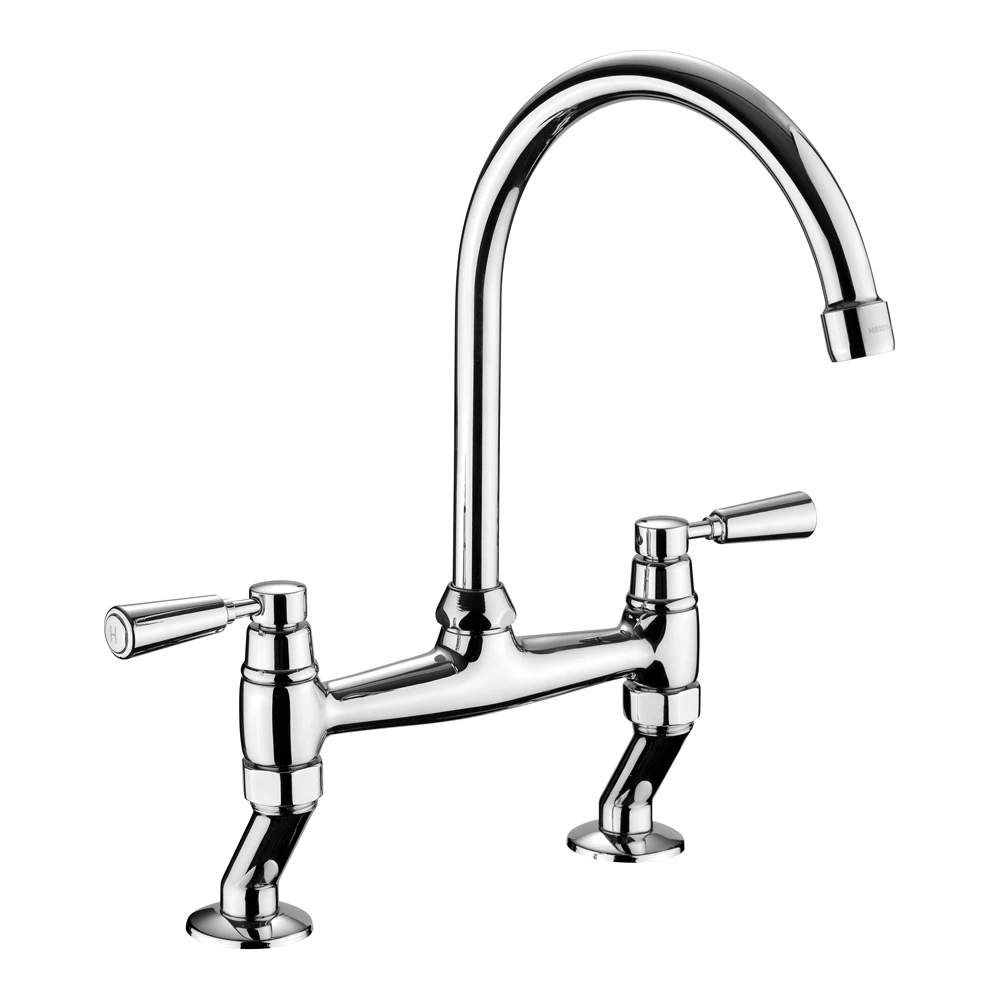 Rangemaster Traditional Belfast Bridge Kitchen Sink Mixer Tap - Polished Chrome 1 Rangemaster Traditional Belfast Bridge Kitchen Sink Mixer Tap - Polished Chrome