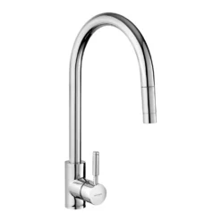 Rangemaster Aquatrend Single Lever Kitchen Mixer Tap With Pull Out Spout - Polished Chrome