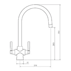 Rangemaster Cruciform Twin Lever Monobloc Kitchen Mixer Tap -Vado Shop rangemastercruciform tcf2c tech