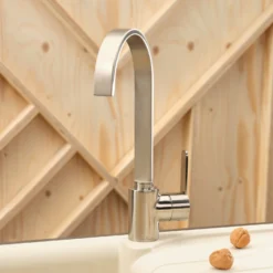 Reginox Amur WRAS Approved Single Lever Mono Kitchen Mixer Tap - Polished Chrome -Vado Shop reginox amur brushed nickel mono kitchen tap lifestyle 2