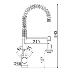 Sagittarius Trieste Kitchen Sink Mixer With Pullout Spray -Vado Shop sagittariustrieste co155c tech