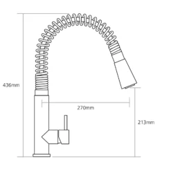 Caple Spiro Single Lever Mono Pull Out Spray Tap - Stainless Steel -Vado Shop spi2 ss tech
