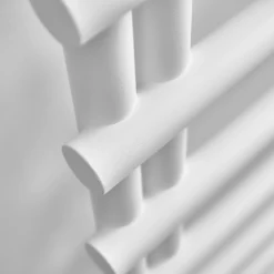 Brenton Spurr White Designer Heated Towel Rail - 1750 X 500mm -Vado Shop spurr closeup lifestyle w