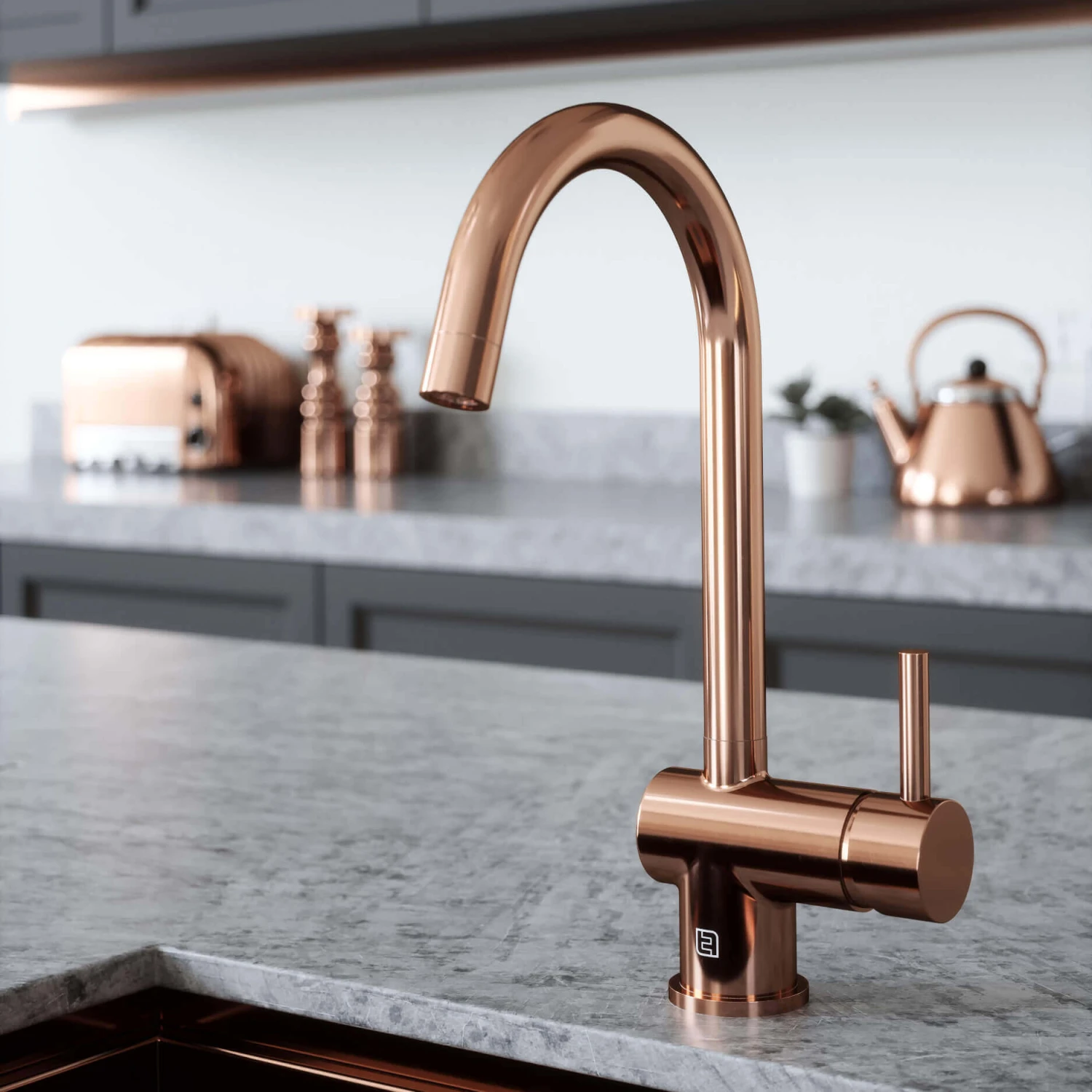 The Tap Factory Vibrance 1 Copper Single Lever Mono Kitchen Mixer With Peppermint Handle 1 The Tap Factory Vibrance 1 Copper Single Lever Mono Kitchen Mixer With Peppermint Handle