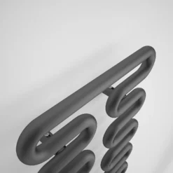 Terma Aire Modern Grey Designer Heated Towel Radiator - 621 X 300mm -Vado Shop terma aire heated towel rail modern grey 1555x300mm cutout 2 update