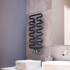 Terma Aire Modern Grey Designer Heated Towel Radiator - 621 X 300mm