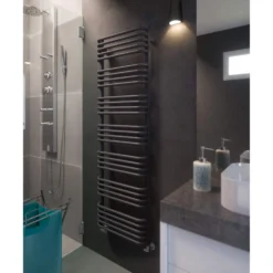 Terma Alex Ladder Heated Towel Rail - Brushed Brass - 1580 X 500mm -Vado Shop terma alex heated towel rail modern grey 1580x500mm lifestyle