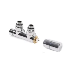 Terma Carlo Poletti 50mm Integrated H Block Left Sided Angled Valve Set