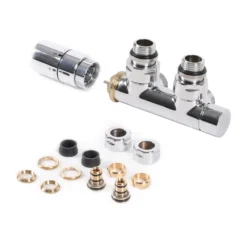 Terma Carlo Poletti 50mm Integrated H Block Left Sided Angled Valve Set -Vado Shop terma carlo poletti 50mm integrated h block valves angled right cutout
