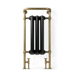 Terma Cast Iron Antique Brass & Chrome Surround Heated Towel Rail - 900 X 490mm 21 Terma Cast Iron Antique Brass & Chrome Surround Heated Towel Rail - 900 X 490mm -Vado Shop terma cast iron black and brushed brass surround traditional heated towel radiator cutout 1 scaled