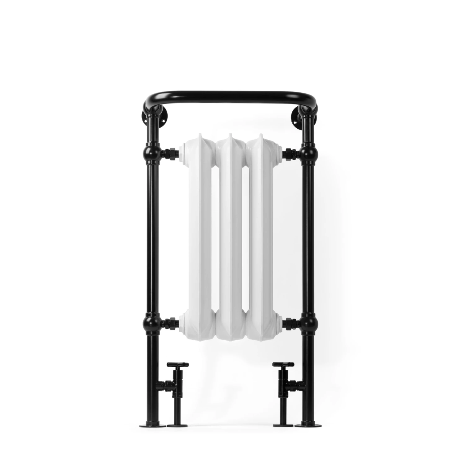 Terma Cast Iron Antique Brass & Chrome Surround Heated Towel Rail - 900 X 490mm 8 Terma Cast Iron Antique Brass & Chrome Surround Heated Towel Rail - 900 X 490mm - Image 8