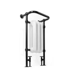 Terma Cast Iron Antique Brass & Chrome Surround Heated Towel Rail - 900 X 490mm 27 Terma Cast Iron Antique Brass & Chrome Surround Heated Towel Rail - 900 X 490mm -Vado Shop terma cast iron white and black surround traditional heated towel radiator cutout 2 scaled