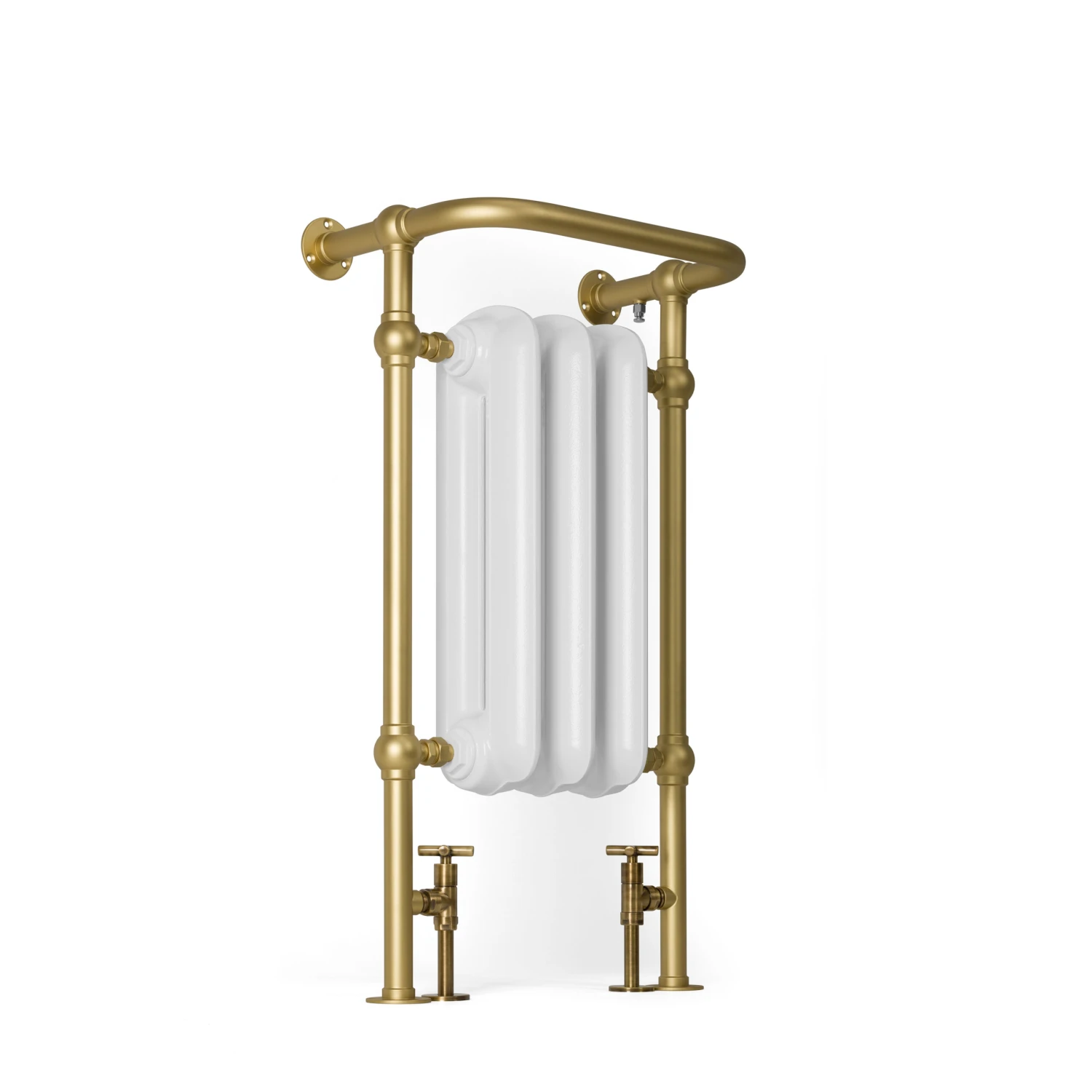 Terma Cast Iron Antique Brass & Chrome Surround Heated Towel Rail - 900 X 490mm 11 Terma Cast Iron Antique Brass & Chrome Surround Heated Towel Rail - 900 X 490mm - Image 11