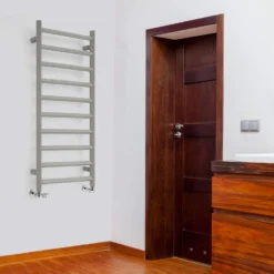 Terma Crystal Ladder Heated Towel Rail - Modern Grey - 840 X 400mm -Vado Shop terma crystal heated towel rail sparkling gravel 1200x500mm lifestyle