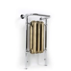 Terma Cast Iron Antique Brass & Chrome Surround Heated Towel Rail - 900 X 490mm 23 Terma Cast Iron Antique Brass & Chrome Surround Heated Towel Rail - 900 X 490mm -Vado Shop terma heated towel rail antique brass chrome 900x490mm cutout 2