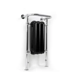 Terma Cast Iron Antique Brass & Chrome Surround Heated Towel Rail - 900 X 490mm 24 Terma Cast Iron Antique Brass & Chrome Surround Heated Towel Rail - 900 X 490mm -Vado Shop terma heated towel rail flat black chrome 900x490mm cutout 2