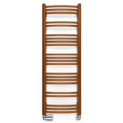 Terma Jade Curved Heated Towel Rail - True Copper - 753 X 400mm -Vado Shop terma jade curved heated towel rail true copper 1149mm front cutout
