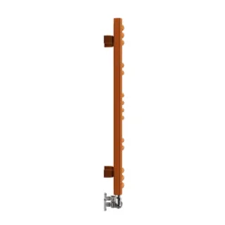 Terma Jade Curved Heated Towel Rail - True Copper - 753 X 400mm -Vado Shop terma jade curved heated towel rail true copper 753mm side