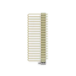 Terma Michelle Designer Heated Towel Rail - Sparkling Cream & Brushed Brass - 780 X 400mm -Vado Shop terma michelle heated towel rail cream and brushed brass 1200x500mm cutout 1