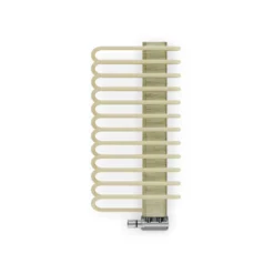 Terma Michelle Designer Heated Towel Rail - Sparkling Cream & Brushed Brass - 780 X 400mm -Vado Shop terma michelle heated towel rail cream and brushed brass 780x400mm cutout 1