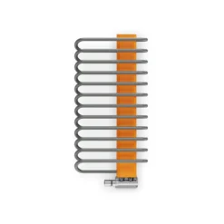 Terma Michelle Designer Heated Towel Rail - Sparkling Cream & Brushed Brass - 780 X 400mm -Vado Shop terma michelle heated towel rail graphite and orange 780x400mm cutout 1