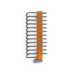 Terma Michelle Designer Heated Towel Rail - Sparkling Cream & Brushed Brass - 780 X 400mm -Vado Shop terma michelle heated towel rail graphite and orange 780x400mm cutout 2