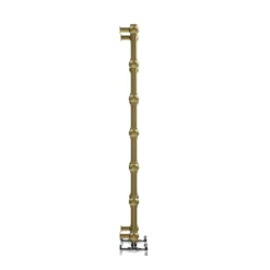 Terma Retro Designer Heated Towel Rail - Brushed Brass - 1170 X 504mm -Vado Shop terma retro heated towel rail brushed brass 1170x504mm cutout 4