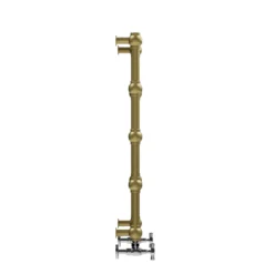 Terma Retro Designer Heated Towel Rail - Brushed Brass - 800 X 504mm -Vado Shop terma retro heated towel rail brushed brass 800x504mm cutout 4