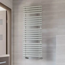 Terma Rolo Brushed Brass Heated Towel Radiator - 1800 X 520mm -Vado Shop terma rolo room heated towel rail salt and pepper 1360x520mm lifestyle 1