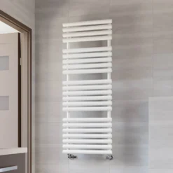 Terma Rolo Brushed Brass Heated Towel Radiator - 1800 X 520mm -Vado Shop terma rolo room heated towel rail traffic white 1360x520mm lifestyle 1