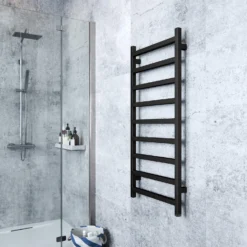 Terma Simple One Electric Heated Towel Rail With Heating Element - Heban Black - 1440 X 500mm