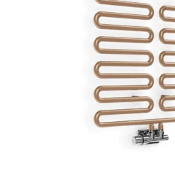 Terma Swale Heated Towel Rail - Traffic White - 1244 X 465mm -Vado Shop terma swale heated towel rail bright copper cutout 3