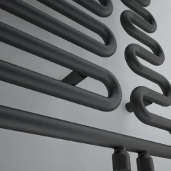 Terma Swale Heated Towel Rail - Traffic White - 1244 X 465mm -Vado Shop terma swale heated towel rail metallic black cutout 2