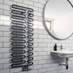 Terma Swale Heated Towel Rail - Traffic White - 1244 X 465mm