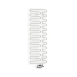 Terma Swale Heated Towel Rail - Traffic White - 1244 X 465mm -Vado Shop terma swale heated towel rail traffic white cutout 2