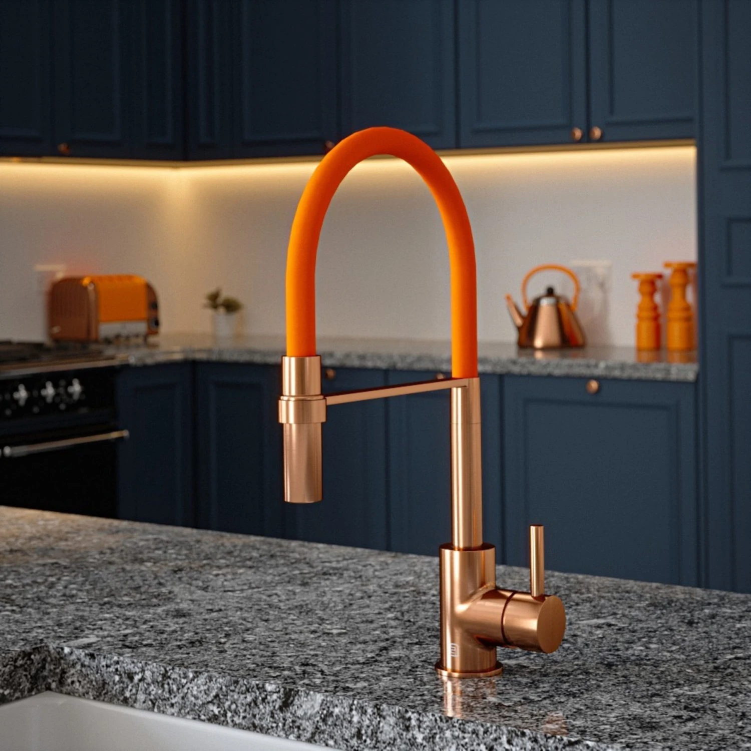 The Tap Factory Vibrance Tube Brushed Copper Mono Pull Out Kitchen Mixer Tap With Green Tea Spout 3 The Tap Factory Vibrance Tube Brushed Copper Mono Pull Out Kitchen Mixer Tap With Green Tea Spout - Image 3