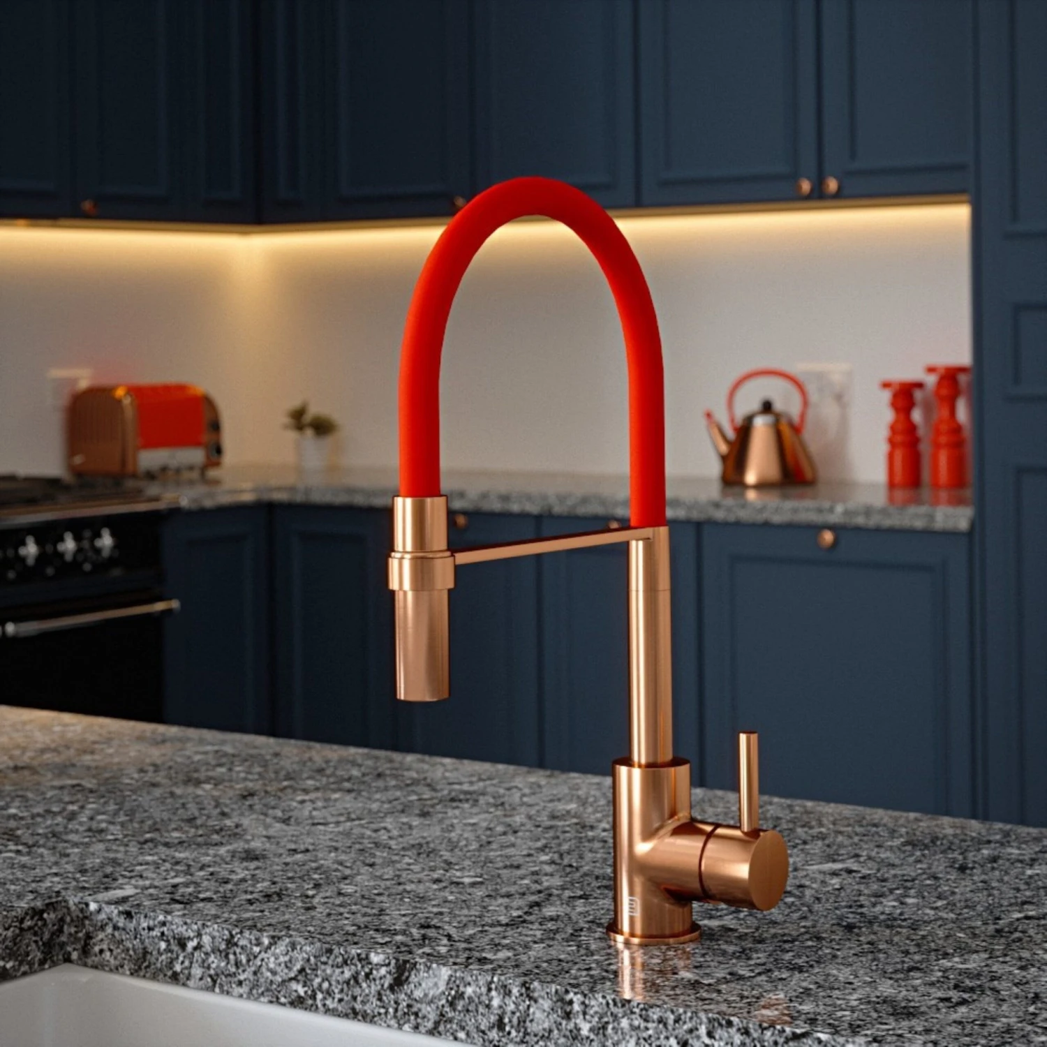 The Tap Factory Vibrance Tube Brushed Copper Mono Pull Out Kitchen Mixer Tap With Green Tea Spout 8 The Tap Factory Vibrance Tube Brushed Copper Mono Pull Out Kitchen Mixer Tap With Green Tea Spout - Image 8