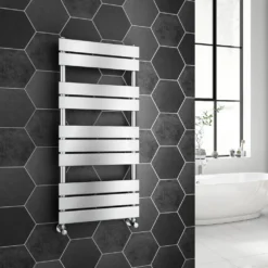 Brenton Avezzano Chrome Flat Panel Heated Towel Rail - 1600 X 450mm