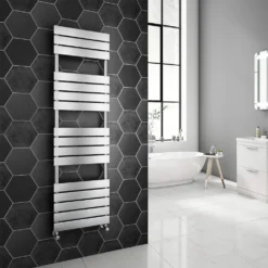 Brenton Avezzano Chrome Flat Panel Heated Towel Rail - 1600 X 450mm -Vado Shop tis2074 lifestyle
