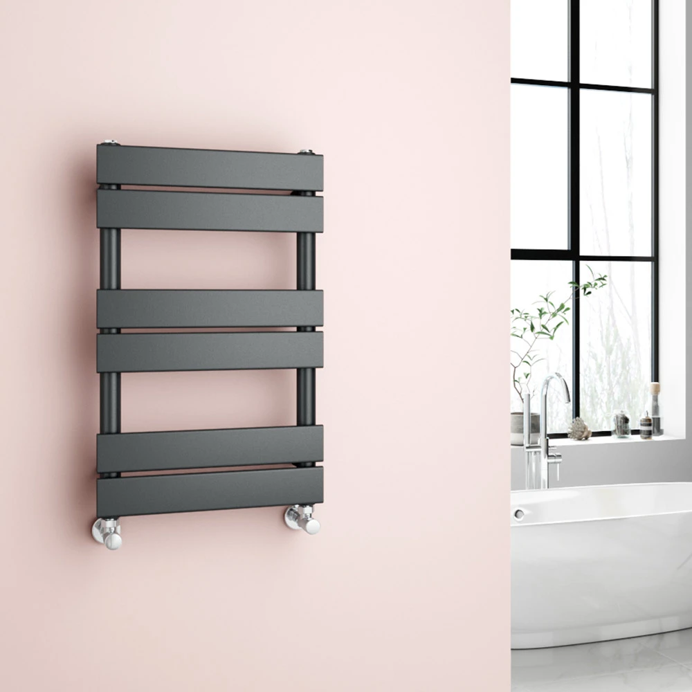 Brenton Avezzano Matt Anthracite Flat Panel Heated Towel Rail - 1000 X 450mm 1 Brenton Avezzano Matt Anthracite Flat Panel Heated Towel Rail - 1000 X 450mm
