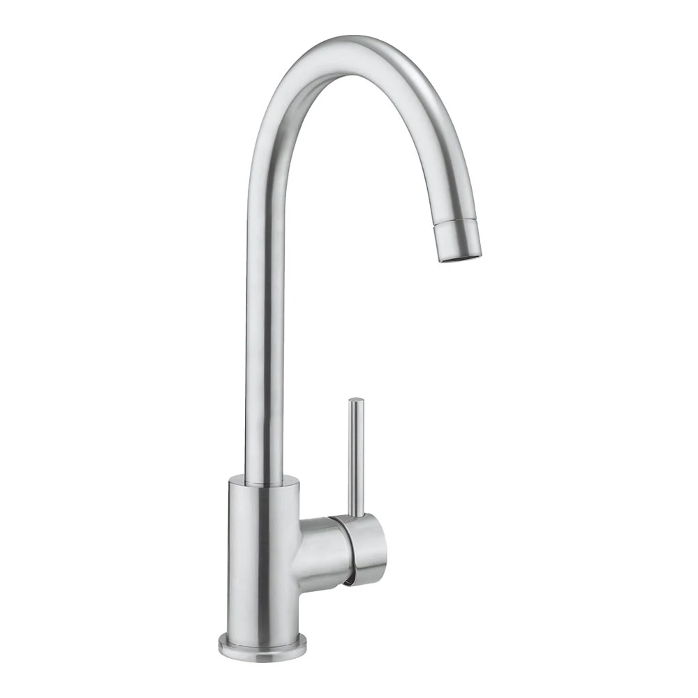 Crosswater MPRO Single Lever Mono Kitchen Mixer Tap - Brushed Stainless Steel 2 Crosswater MPRO Single Lever Mono Kitchen Mixer Tap - Brushed Stainless Steel - Image 2