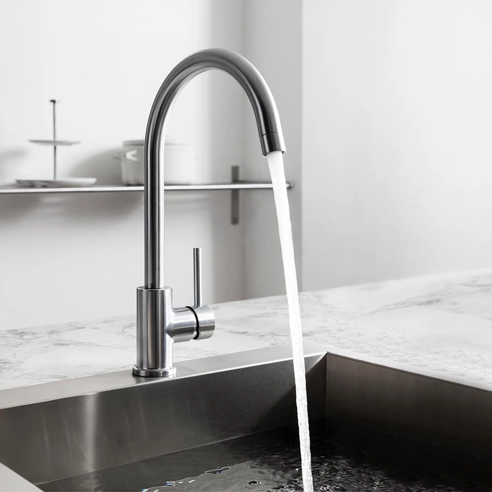 Crosswater MPRO Single Lever Mono Kitchen Mixer Tap - Brushed Stainless Steel 1 Crosswater MPRO Single Lever Mono Kitchen Mixer Tap - Brushed Stainless Steel