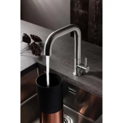 Crosswater Cucina Tube Single Lever Kitchen Mixer - Brushed Stainless Steel