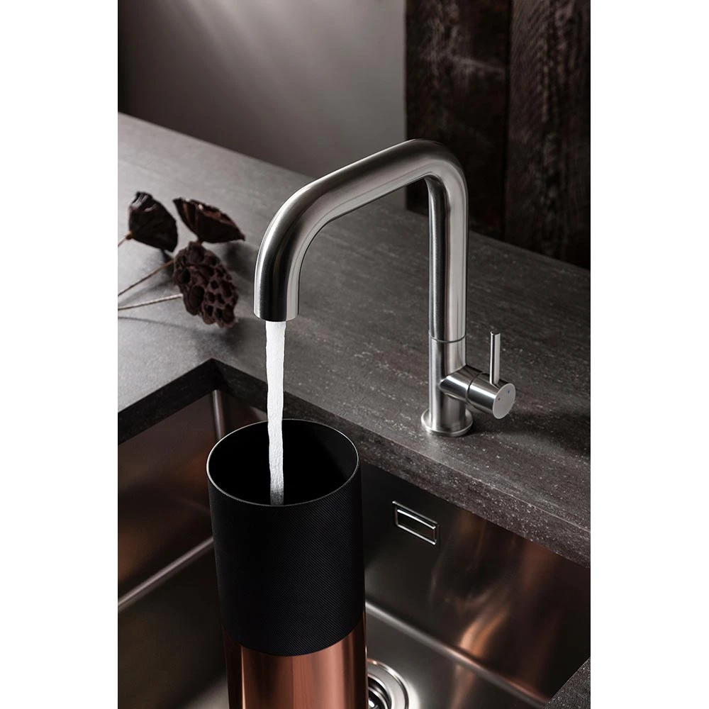 Crosswater Cucina Tube Single Lever Kitchen Mixer - Brushed Stainless Steel 1 Crosswater Cucina Tube Single Lever Kitchen Mixer - Brushed Stainless Steel
