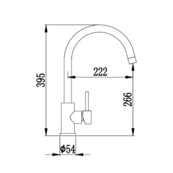 TW Alva Stainless Steel Kitchen Sink Mixer Tap 5 TW Alva Stainless Steel Kitchen Sink Mixer Tap -Vado Shop tw alva stainless steel kitchen mixer tap technical drawing