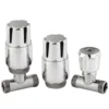 Nuie Thermostatic Straight Radiator Valves - Pairs
