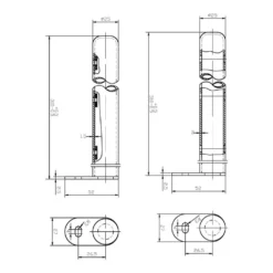 Hudson Reed Colosseum White Floor Mounting Legs -Vado Shop ultra hx300 tech